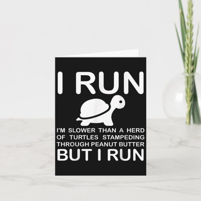 Tarjeta Running Motivation Turtle  (Anverso)