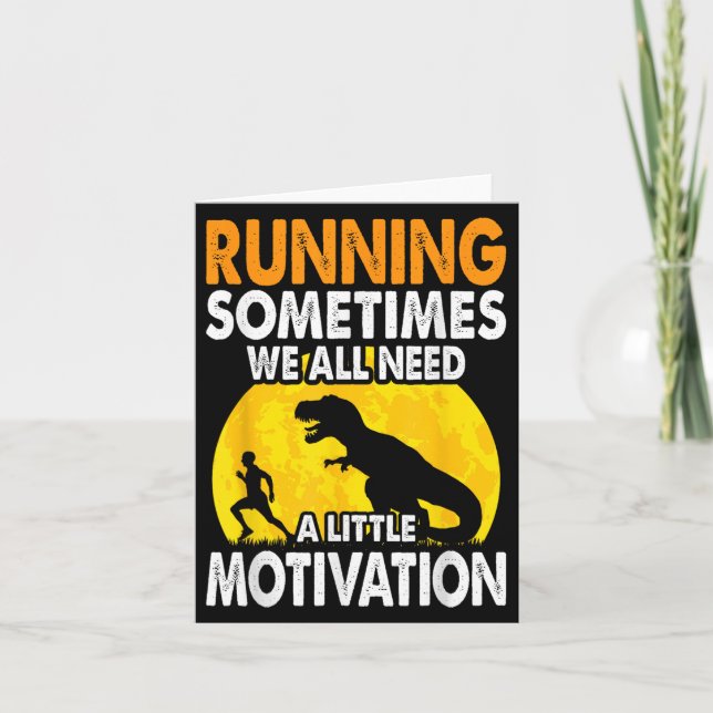 Tarjeta Running Sometimes We All Need A Little Motivation  (Anverso)