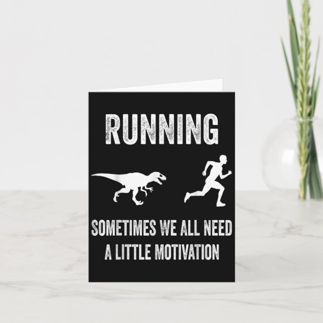 Tarjeta Running Sometimes We All Need A Little Motivation  (Anverso)