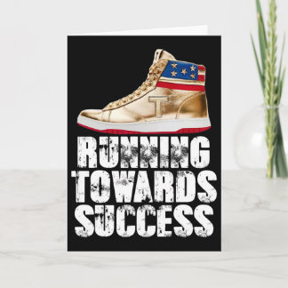 Tarjeta Running Towards Success Trump Sneakers Republican