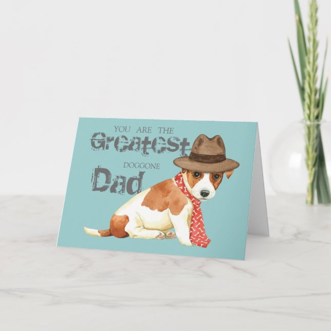 Tarjeta Russell Terrier Dad (Anverso)