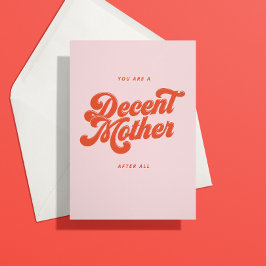 Tarjeta Rust Disco Lettering Decent Mother's Day Card