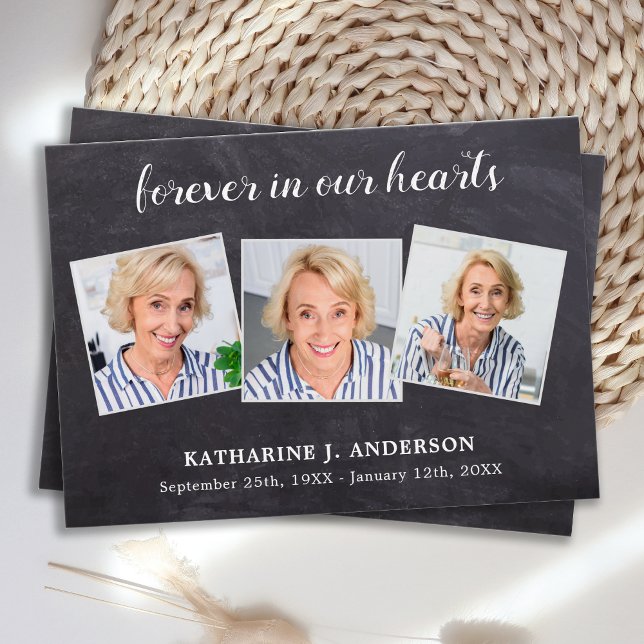 Tarjeta Rustic 3 Photo Sympathy Memorial (Subido por el creador)
