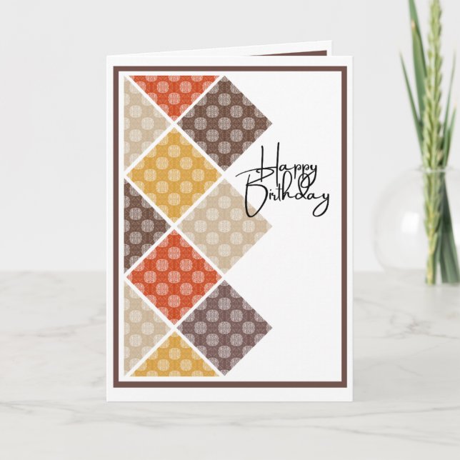 Tarjeta Rustic Arabesque Birthday Card (Anverso)