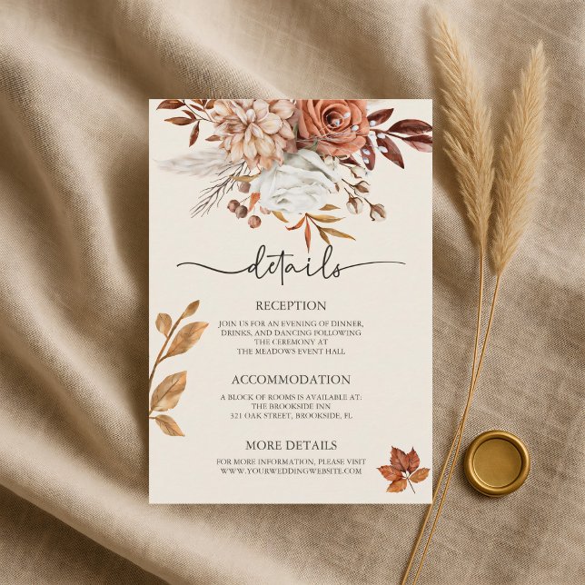 Tarjeta Rustic Autumn Boda (Subido por el creador)