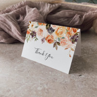 Tarjeta Rustic Autumt Floral Boda