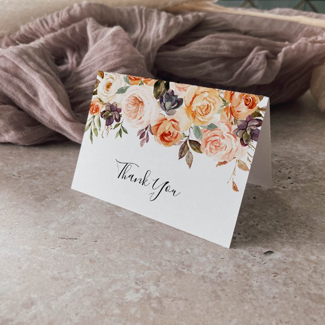 Tarjeta Rustic Autumt Floral Boda (Subido por el creador)