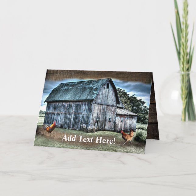 Tarjeta Rustic Barn (Anverso)