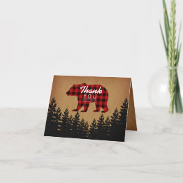 Tarjeta Rustic Bear Gracias