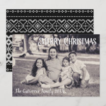Tarjeta Rustic Black & White 1 para Navidades foto