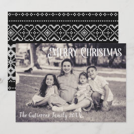 Tarjeta Rustic Black & White 1 para Navidades foto
