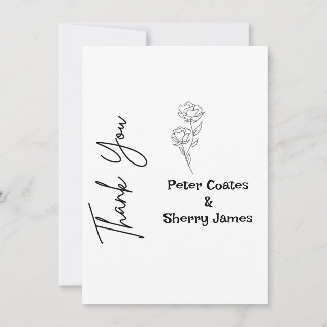 Tarjeta Rustic Boda Gracias (Anverso)