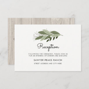 Tarjeta Rustic Boda Sprigs