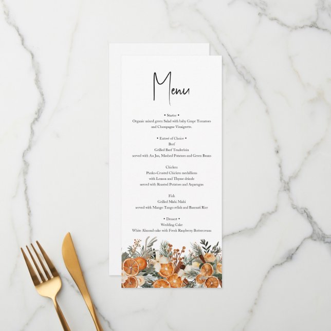 Tarjeta Rustic Boho Boda Fall WinMenu (Anverso/Reverso In Situ)