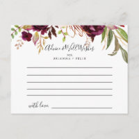 Tarjeta Rustic Boho Colorful Floral Boda