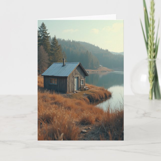 Tarjeta Rustic Cabin Fathers Day Card (Anverso)