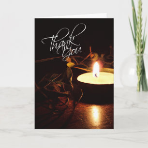 Tarjeta Rustic Candlelight Earl Gracias