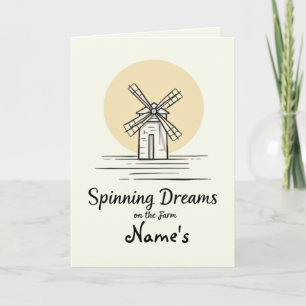 Tarjeta Rustic Farmhouse Windmill