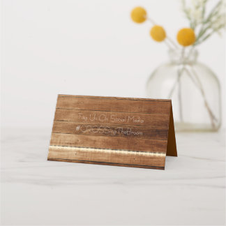 Tarjeta Rustic Floral Barn Boda Place
