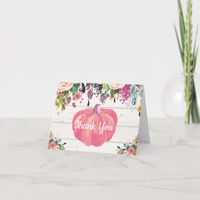 Tarjeta Rustic Floral Fall (Anverso)