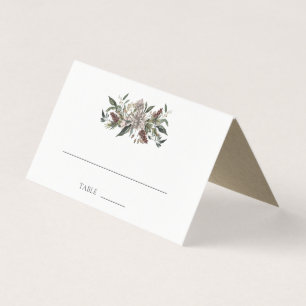 Tarjeta Rustic Floral Fall Winter Wedding Table Pl