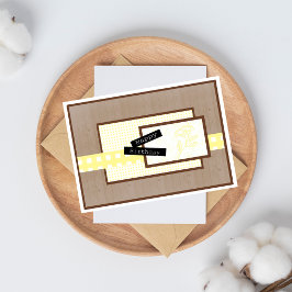Tarjeta Rustic Floral Light Yellow Birthday