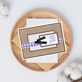 Tarjeta Rustic Floral Purple Birthday