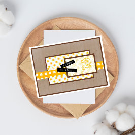 Tarjeta Rustic Floral Yellow Birthday