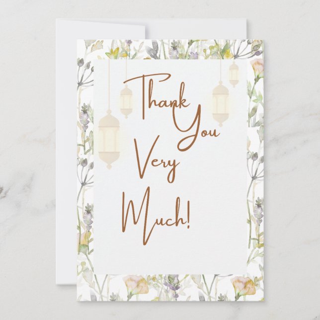 Tarjeta Rustic Gracias (Anverso)