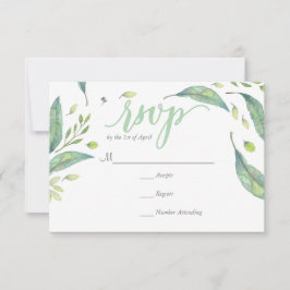 Tarjeta RUSTIC Green Water WREATH Foliage RSVP