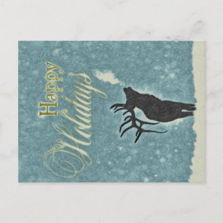 Tarjeta Rustic Happy Holidays Reindes Navidades