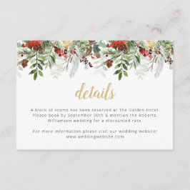 Tarjeta Rustic Holiday Enclosure Card Detalles Inv