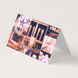 Tarjeta Rustic Homespun Christmas Decorations Collage Card