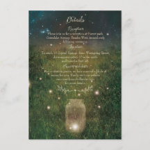Tarjeta Rustic Mason Jar Enchanted Forest Details