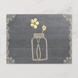 Tarjeta Rustic Mason Jar Recipe Shower