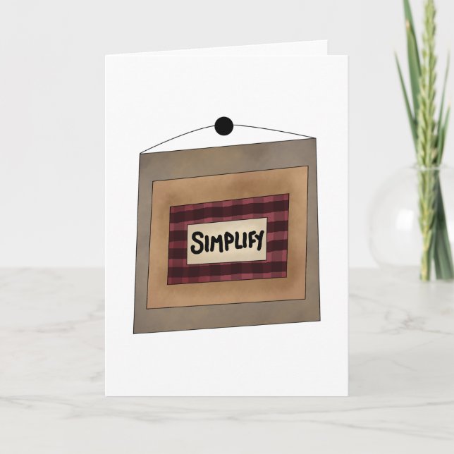 Tarjeta Rustic Minimalist Simplify Word Art Sign (Anverso)