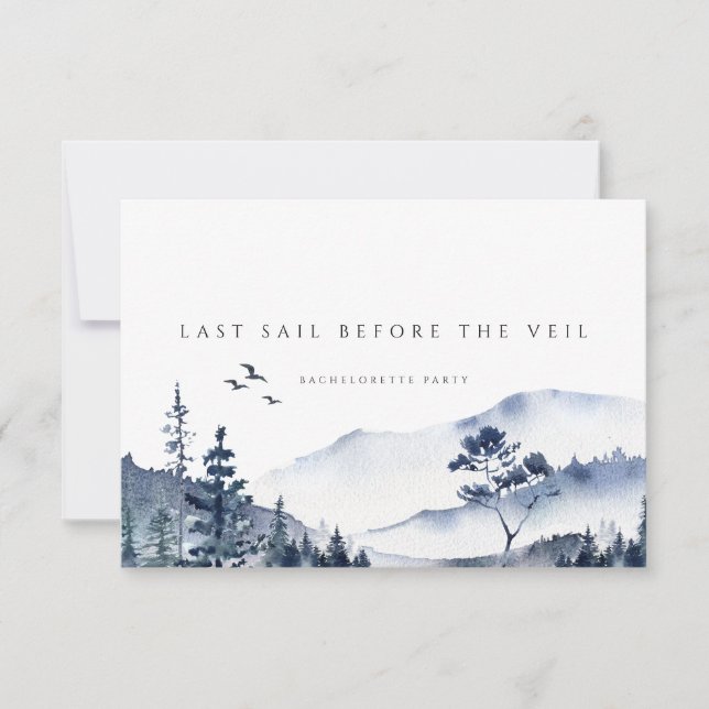 Tarjeta Rustic Mountain Boho Bachelorette Weekend (Anverso)