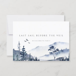 Tarjeta Rustic Mountain Boho Bachelorette Weekend