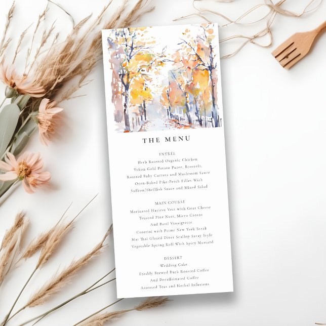 Tarjeta Rustic Pastel Autumn Fall Landscape (Subido por el creador)