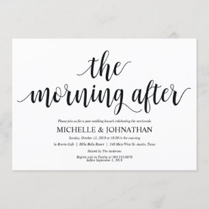Tarjeta Rustic Post Boda Brunch Invitación