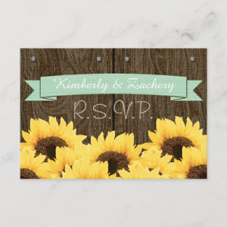 TARJETA RUSTIC RSUNFLOWER RSVP