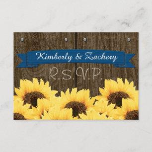 TARJETA RUSTIC RSUNFLOWER RSVP