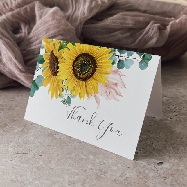 Tarjeta Rustic Sunflower Eucalyptus (Subido por el creador)