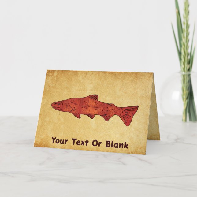Tarjeta Rustic Trout (Anverso)