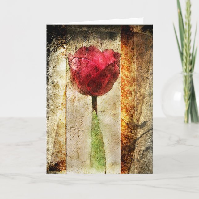 Tarjeta Rustic Tulip-Greeting (Anverso)