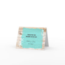 Tarjeta Rustic Turquoise Starfish