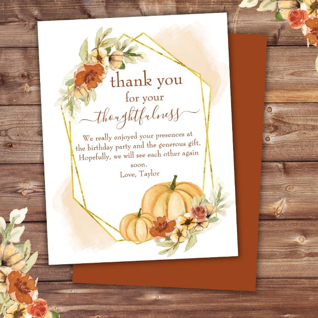 Tarjeta Rustic Watercolor Fall (Subido por el creador)