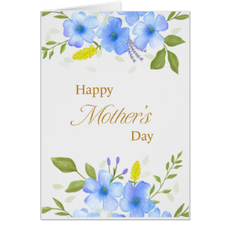 Tarjeta Rustic Watercolor Hydrangea para el Día de