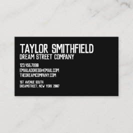 Tarjeta Rustic White & Black Professional