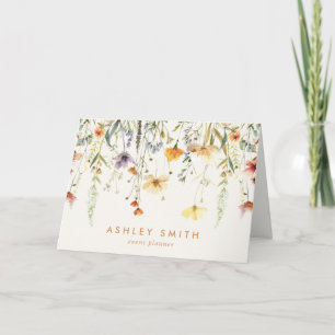 Tarjeta Rustic Wildflower Client Gracias